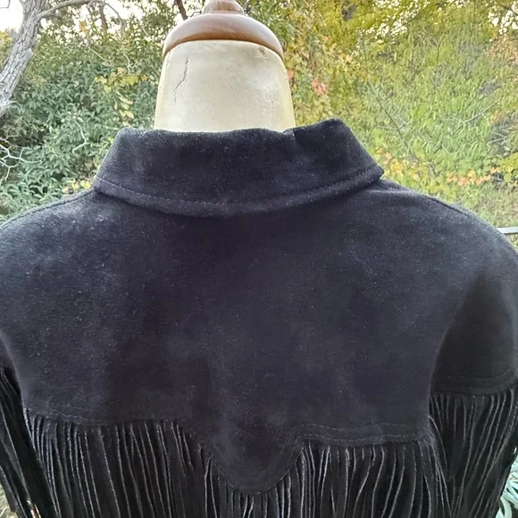 Vintage Genuine Suede Cropped Fringe Jacket 16 - Picture 6 of 7